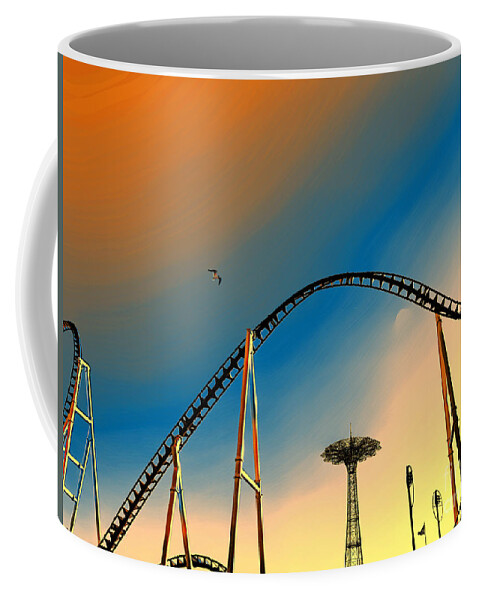 Coney Coffee Mug featuring the photograph Coney Glow 1 by Onedayoneimage Photography