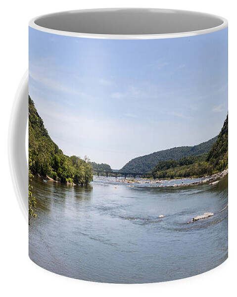 Harpers Ferry Coffee Mug featuring the photograph Confluence of the Shenendoah River and Potomac River by Thomas Marchessault