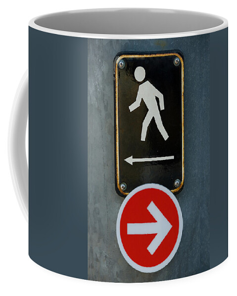 Sign Coffee Mug featuring the photograph Confusion Says by Harry Spitz