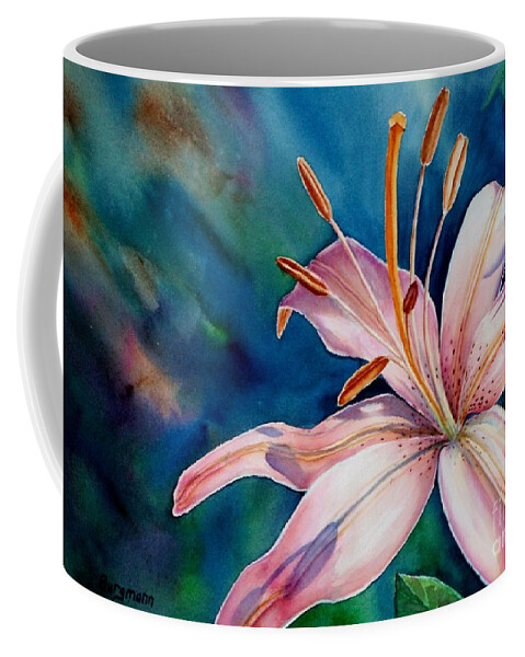 Lily Coffee Mug featuring the painting Consider the Lily by Petra Burgmann