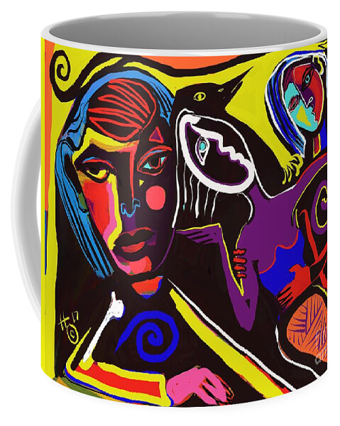  Coffee Mug featuring the digital art Contemplating by Hans Magden