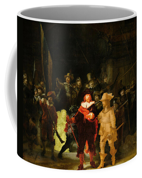 Abstract In The Living Room Coffee Mug featuring the digital art Contemporary 1 Rembrandt by David Bridburg