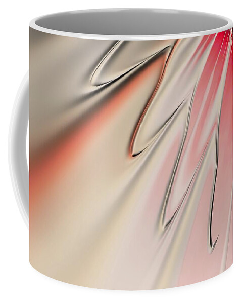 Fractal Art Coffee Mug featuring the digital art Contemporary Flower by Bonnie Bruno