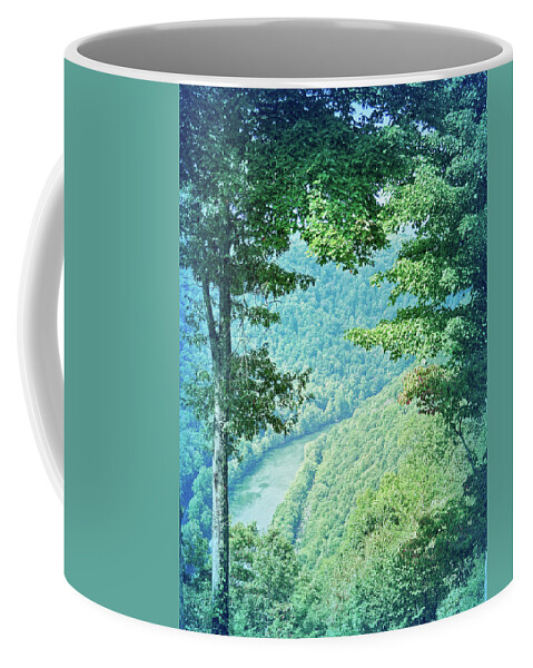 River Coffee Mug featuring the photograph Cool Blue Peaceful River by Aimee L Maher ALM GALLERY