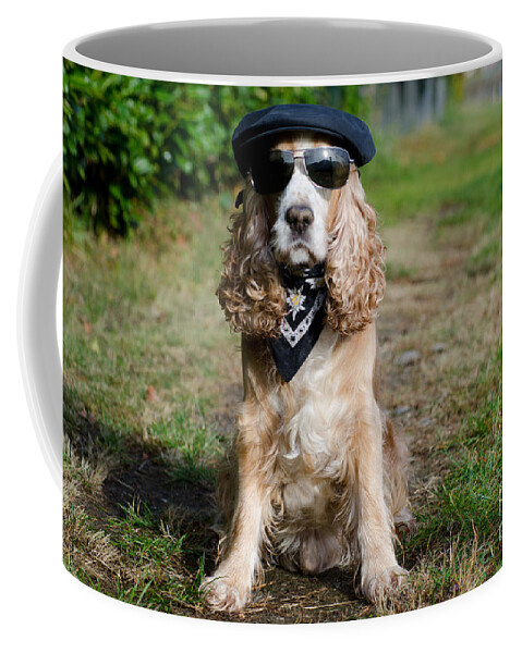 Dog Coffee Mug featuring the photograph Cool dog by Mats Silvan