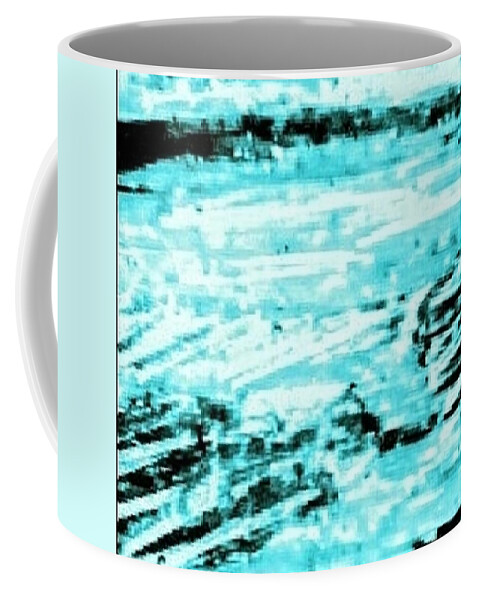 Cool Sea Coffee Mug featuring the pastel Cool Sea by Brenae Cochran