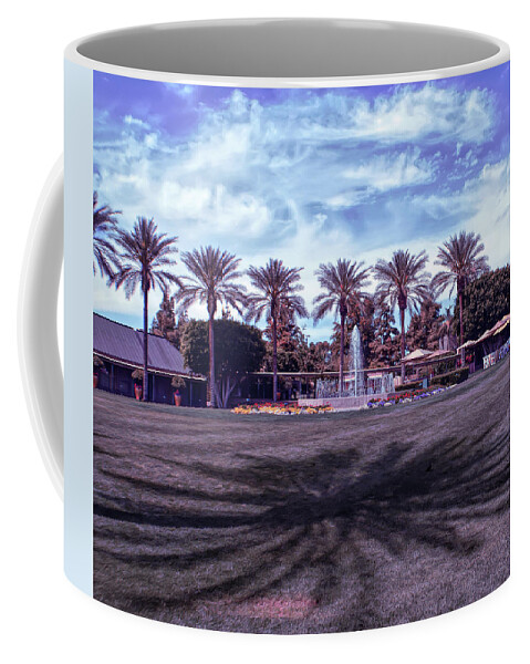 Palm Tree Coffee Mug featuring the photograph Cool Sunset Palm Trees and Shadows by Aimee L Maher ALM GALLERY