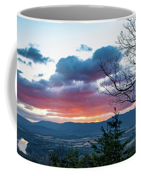 Morning Coffee Mug featuring the photograph Cool Winter Shenandoah Sunrise by Lara Ellis
