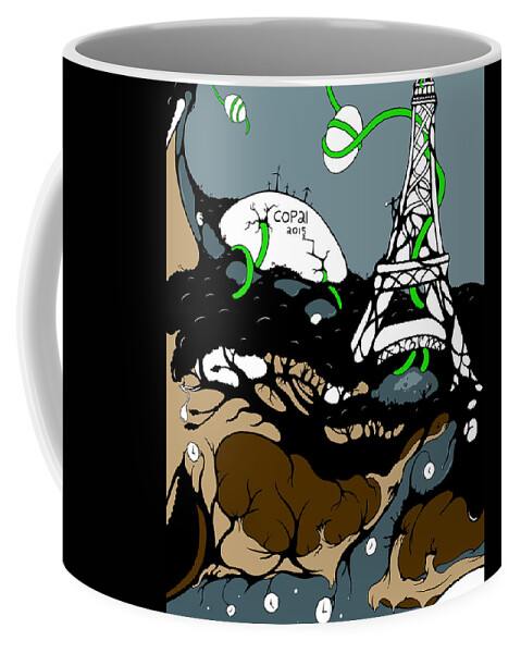 Paris Coffee Mug featuring the digital art Cop21 by Craig Tilley