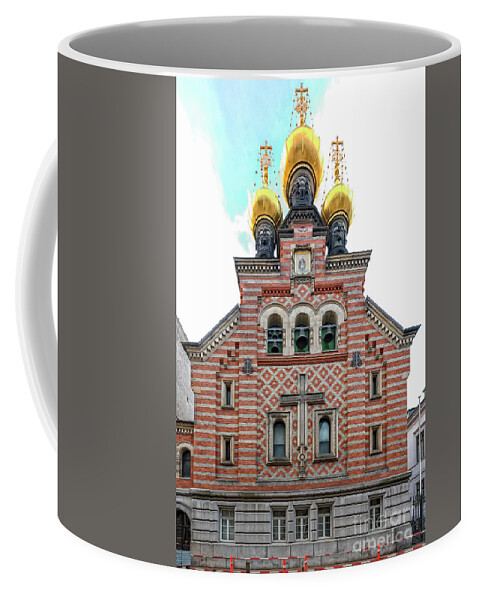 Orthodox Coffee Mug featuring the photograph Copenhagen Alexander Nevsky Facade by Antony McAulay