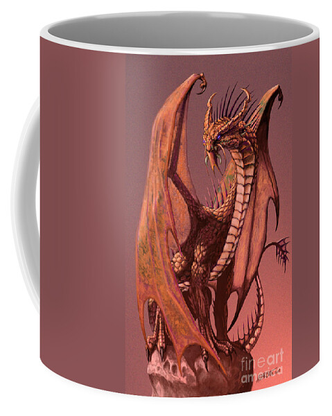 Copper Dragon Coffee Mug by Stanley Morrison - Pixels
