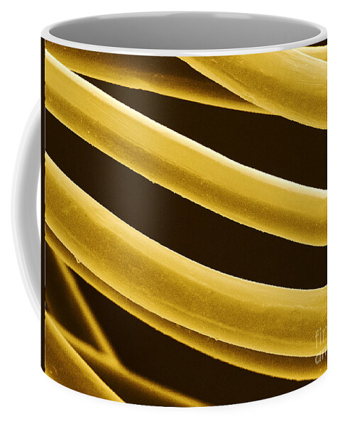 Science Coffee Mug featuring the photograph Corn Fibers, Sem by Scimat