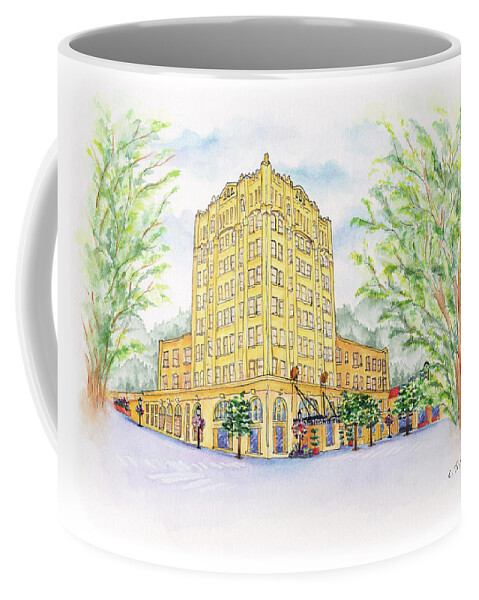 Lithia Springs Hotel Coffee Mug featuring the painting Corner Grandeur by Lori Taylor