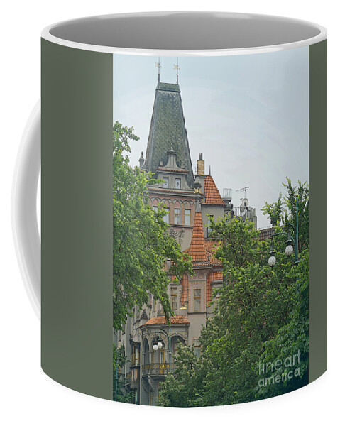 Prague Coffee Mug featuring the photograph Corner Standout by Ann Horn