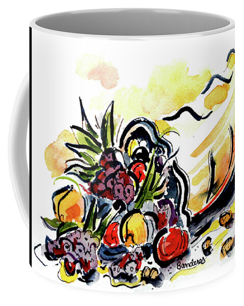 Cornucopia Coffee Mug featuring the painting Cornucopia by Terry Banderas