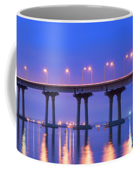 Bridge Coffee Mug featuring the photograph Coronado Bridge Nights by Joseph S Giacalone