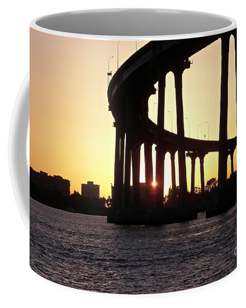 Sunset Coffee Mug featuring the photograph Coronado Bridge Sunset by Carol Bradley