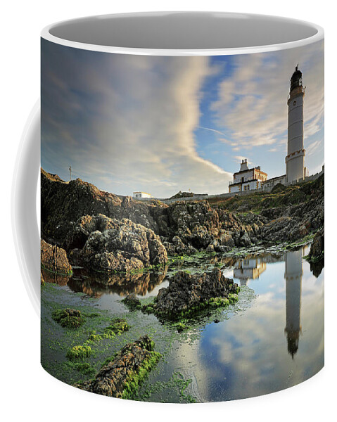 Corsewall Lighthouse Coffee Mug featuring the photograph Corsewall Lighthouse by Grant Glendinning