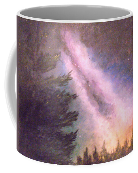 Cosmic Painting Coffee Mug featuring the pastel Cosmic Concious by Jen Shearer