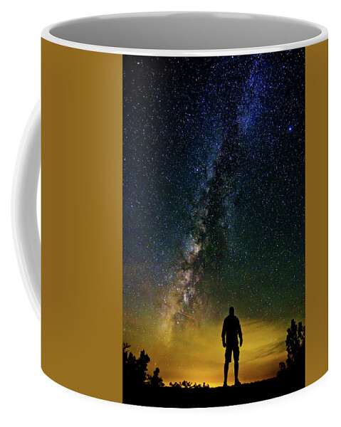Milky Way Coffee Mug featuring the photograph Cosmic Contemplation by Eilish Palmer