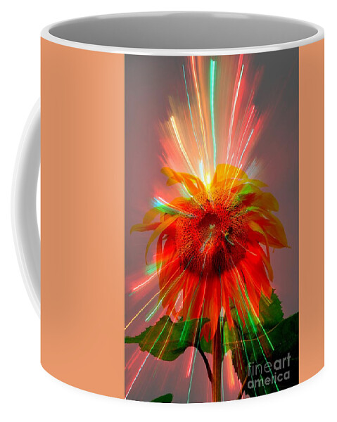 Flowers Coffee Mug featuring the photograph Cosmic Sunflower by Rick Rauzi