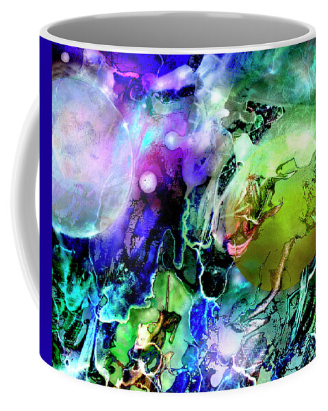 Universe Coffee Mug featuring the painting Cosmic Web by John Dyess
