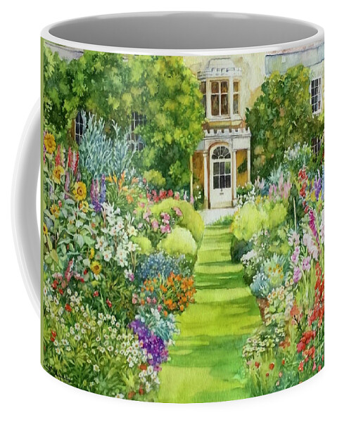 Cottage Coffee Mug featuring the painting Cottage Anglais by Francoise Chauray