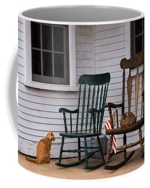 Cats Coffee Mug featuring the photograph Country Cats by Robin-Lee Vieira