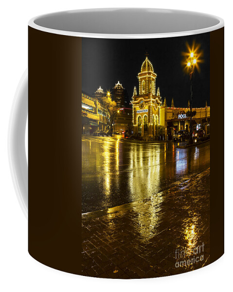 Country Club Coffee Mug featuring the photograph Country Club Plaza Reflections by Dennis Hedberg