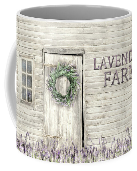Lavender Coffee Mug featuring the photograph Country Lavender Farm by Lori Deiter