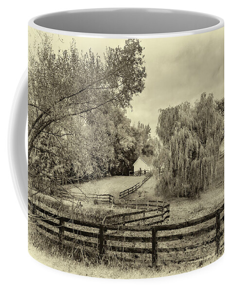 Country Living Coffee Mug featuring the photograph Country Living 3 - Sepia by Steve Harrington