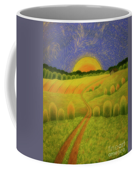 Art Coffee Mug featuring the painting Country morning by Veikko Suikkanen
