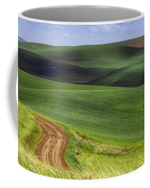 Country Road Coffee Mug featuring the photograph Country Road - Palouse - Washington by Nikolyn McDonald