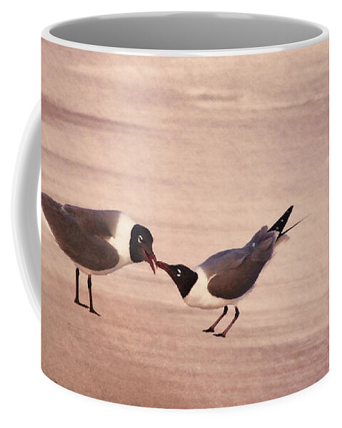 Laughing Gulls Coffee Mug featuring the photograph Courtship Dance of the Laughing Gull by Leda Robertson