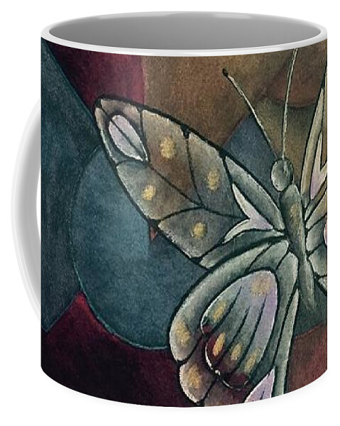Intuitive Art Coffee Mug featuring the pastel Courtship by Laurie's Intuitive