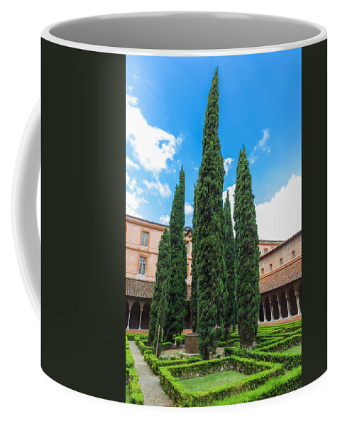 Arches Coffee Mug featuring the photograph Courtyard insde Eglise des Jacobins or Church of the Jacobins by Semmick Photo