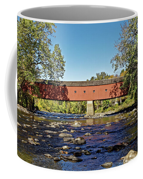 Covered Bridge Coffee Mug featuring the photograph Covered Bridge by Doolittle Photography and Art