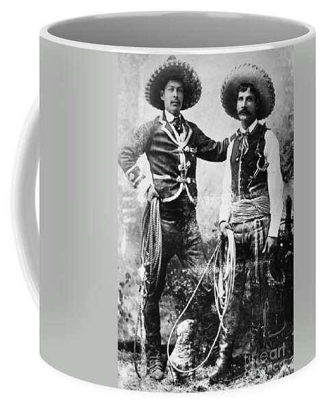 1900 Coffee Mug featuring the photograph COWBOYS, c1900 by Granger
