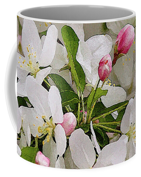 Crabapple Blossoms Coffee Mug featuring the photograph Crabapple Blossoms 5 - by Julie Weber