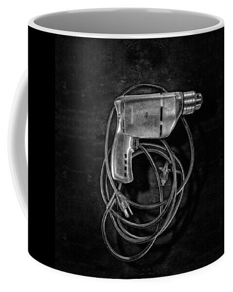 Antique Coffee Mug featuring the photograph Craftsman Drill Motor BS BW by YoPedro