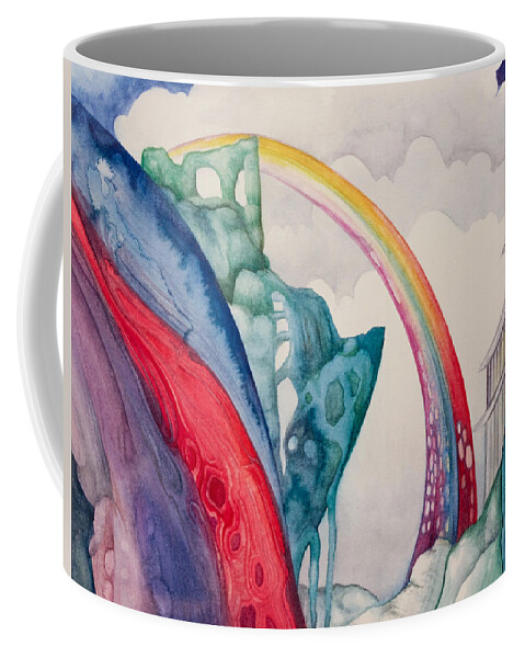Adria Trail Coffee Mug featuring the painting Craggy Cliffs by Adria Trail