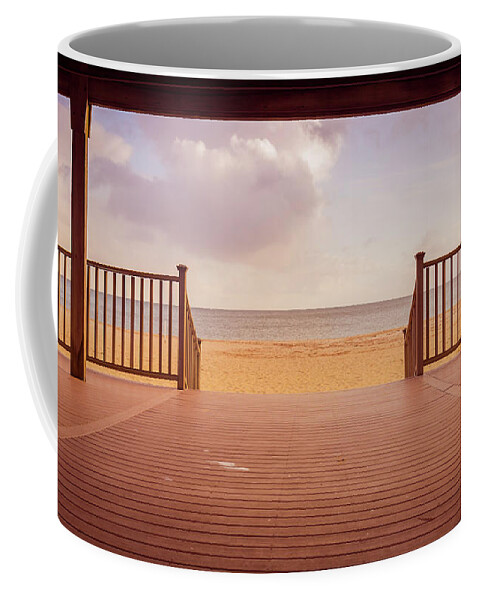 Cape Cod Coffee Mug featuring the photograph Craigville Beach Centerville Cape Cod Deck Wide by Edward Fielding
