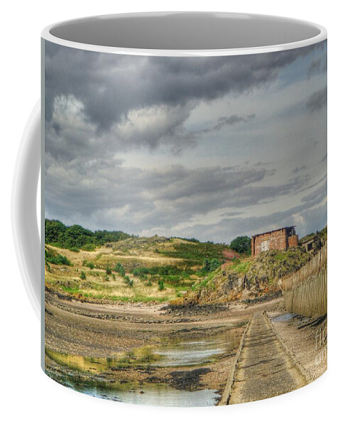 Scotland Coffee Mug featuring the photograph Cramond Island Causeway by Yvonne Johnstone