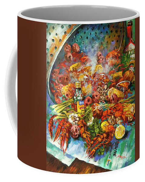 New Orleans Food Coffee Mug featuring the painting Crawfish Time by Dianne Parks