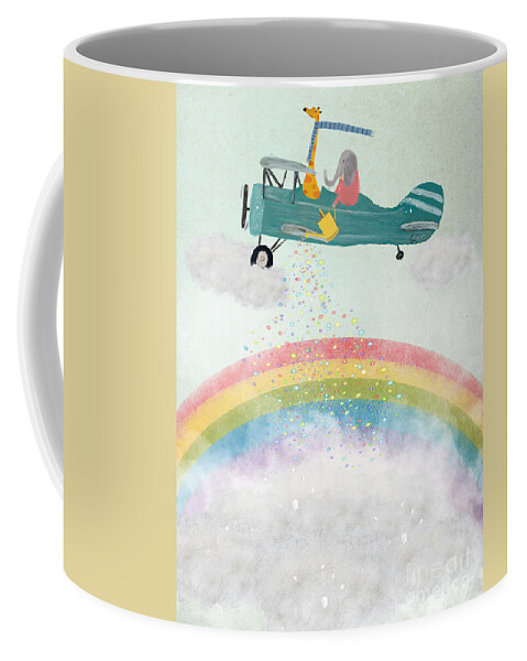 Rainbows Coffee Mug featuring the painting Creating Rainbows by Bri Buckley