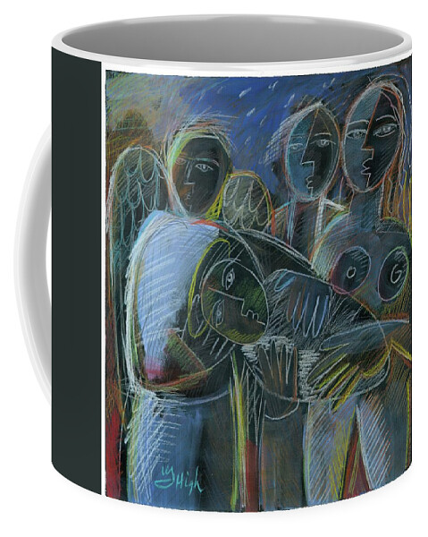 Graphic Style Coffee Mug featuring the painting Creation of Adam by Gerry High
