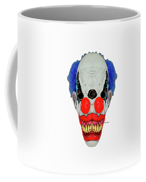 Rafael Salazar Coffee Mug featuring the digital art Creepy Clown by Rafael Salazar