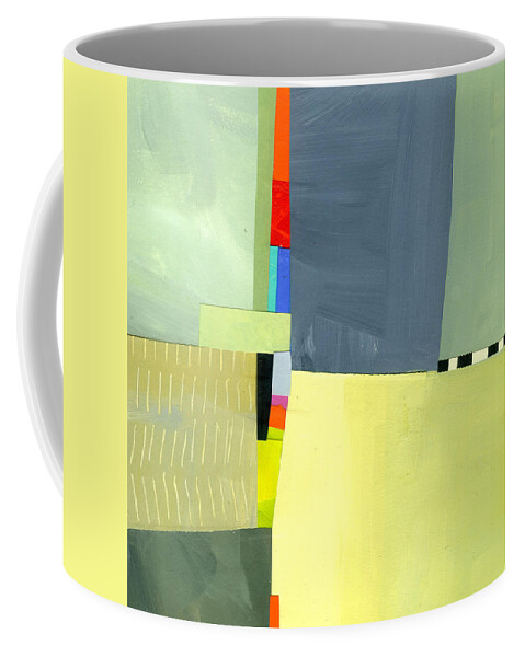 Abstract Art Coffee Mug featuring the painting Crevice or Cravat by Jane Davies