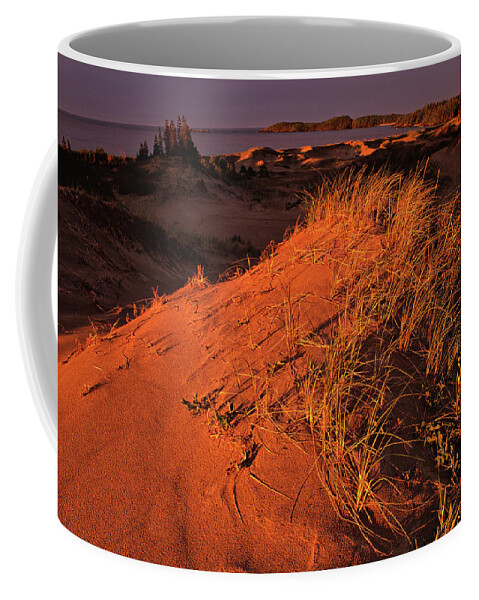 Lake Superior Coffee Mug featuring the photograph Crimson Dunes by Doug Gibbons