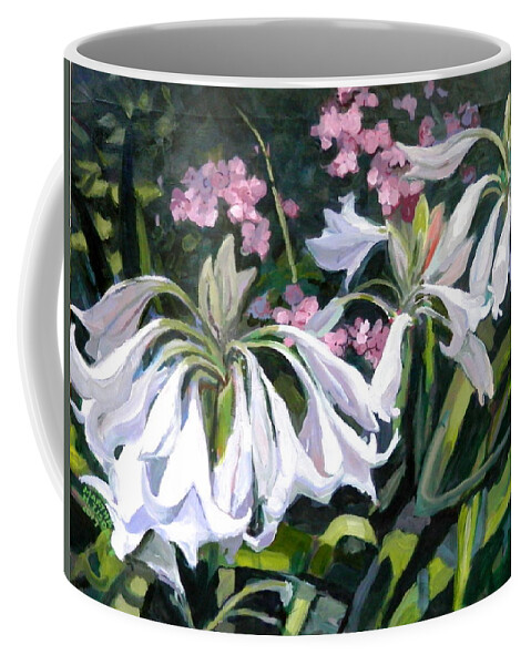 Lily Coffee Mug featuring the painting Crinum Latifolium by Martha Tisdale
